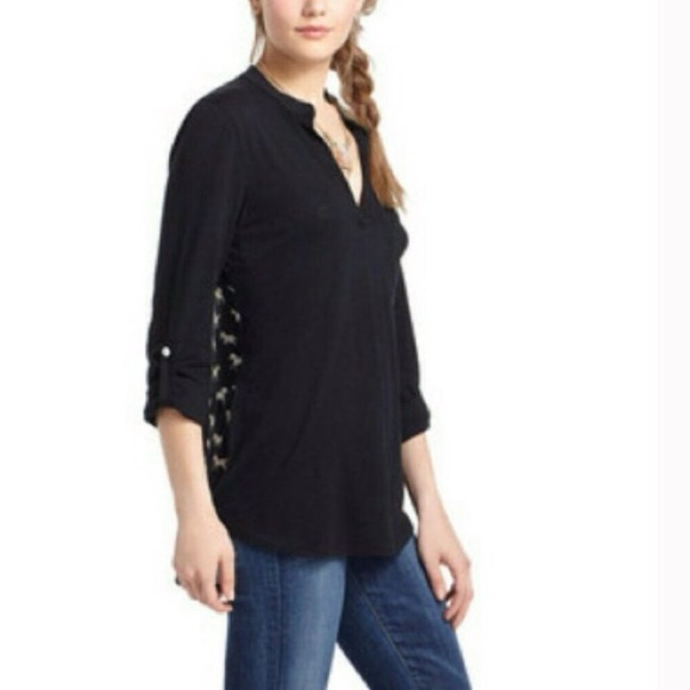 Anthropologie Black Horse Shirt Size Small